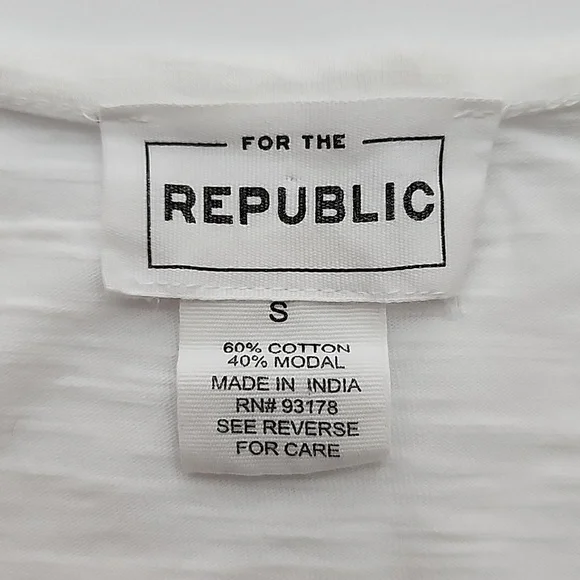 For The Republic Women's White Tee Shirt High Top Blue Rhinestone Sneaker Size S - Picture 5 of 15